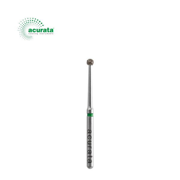 Freză diamantată cu gât lung, formă globulară, diametru 1,6 mm - ACURATA image 0