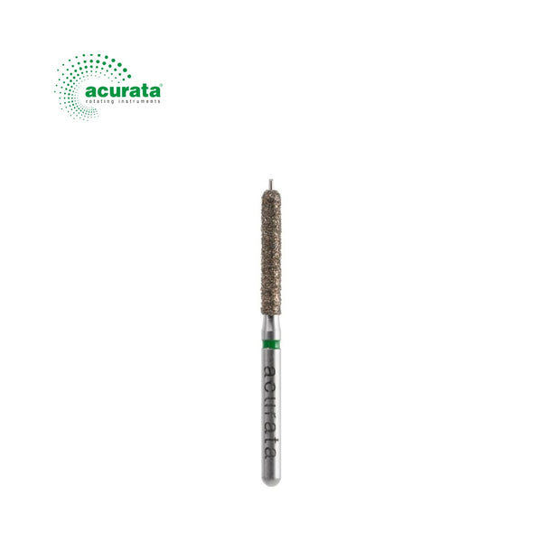 Freză diamantată cu vârf de ghidare, diametru 1,6 mm, granulație verde - Acurata image 0