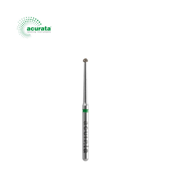 Freză diamantată cu gât lung, formă globulară, diametru 1,2 mm - ACURATA image 0