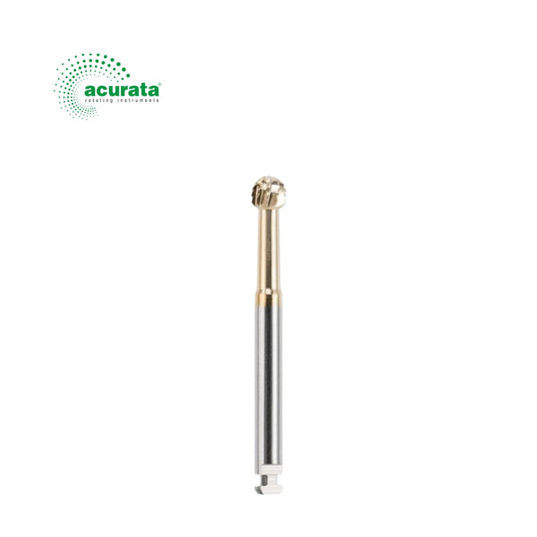 Freză chirurgicală formă sferică, pentru piesă contraunghi , cross-cut din carbură de tungsten, acoperită cu zirconiu, diametru 3,1 mm - Acurata image 0