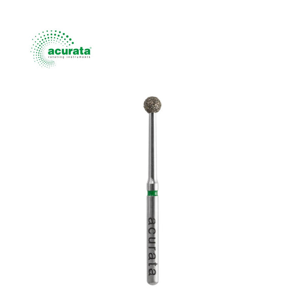 Freză diamantată cu gât lung, formă globulară, diametru 2,3 mm - ACURATA image 0