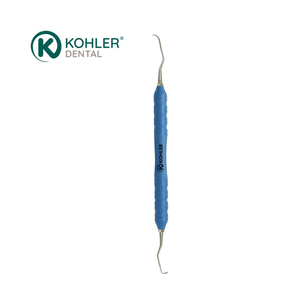 9550 – Chiuretă pentru curățarea implanturilor Langer 1/2, vârfuri din titan, mâner TRINOVO Peek – KOHLER Dental image 0