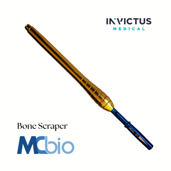 Bone Scraper Drept MC Bio Surgery cu Mâner Regular + Lame M (Ø6mm) / XL (Ø8mm) – Recoltare Os Autolog