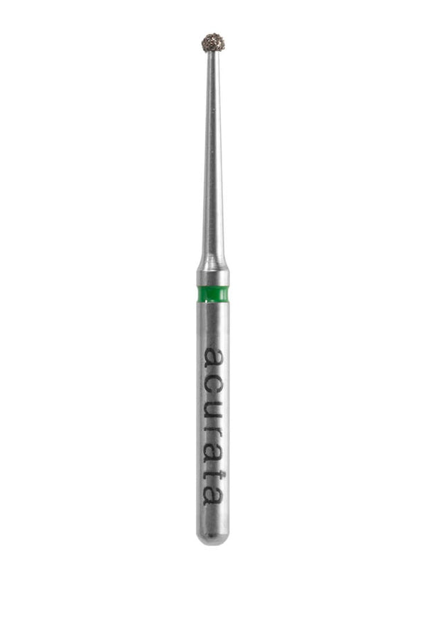 Freza diamantata cu gat lung, forma globulara, diametru 1 mm - ACURATA image 0
