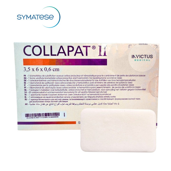 COLLAPAT® II FLEECE – substitut osos hemostatic resorbabil din colagen și hidroxiapatită, 3,5 × 6 × 3,6 cm image 0