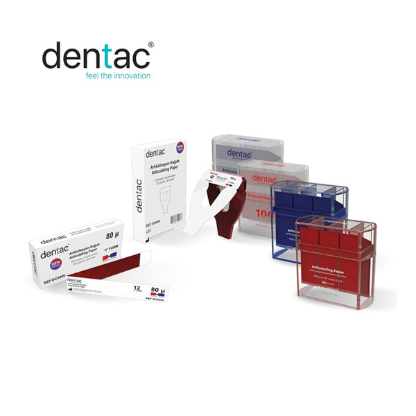 Hartie De Articulatie DENTAC 100μ blue - cut. cu 300 buc. image 0