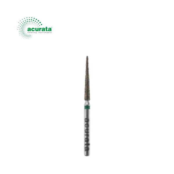 Freză cilindro-conică diamantată, granulație verde, diametru 1.2mm image 0