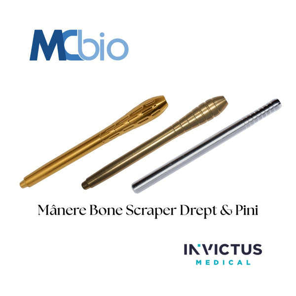 Mânere drepte compatibile cu Bone Scraper și aplicatoarele de pini - MC Bio Surgery