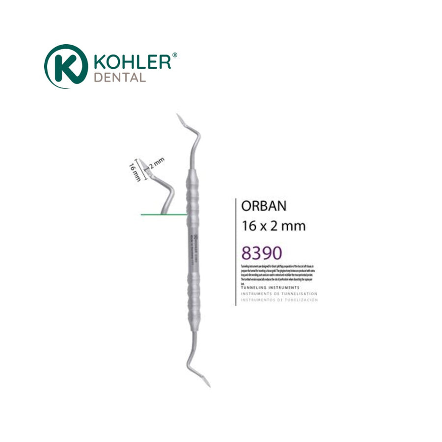 8390 - Instrument pentru tehnica tunelizarii ORBAN - 16 mm x 2 mm, Trinovo - KOHLER Dental - imaginea 2