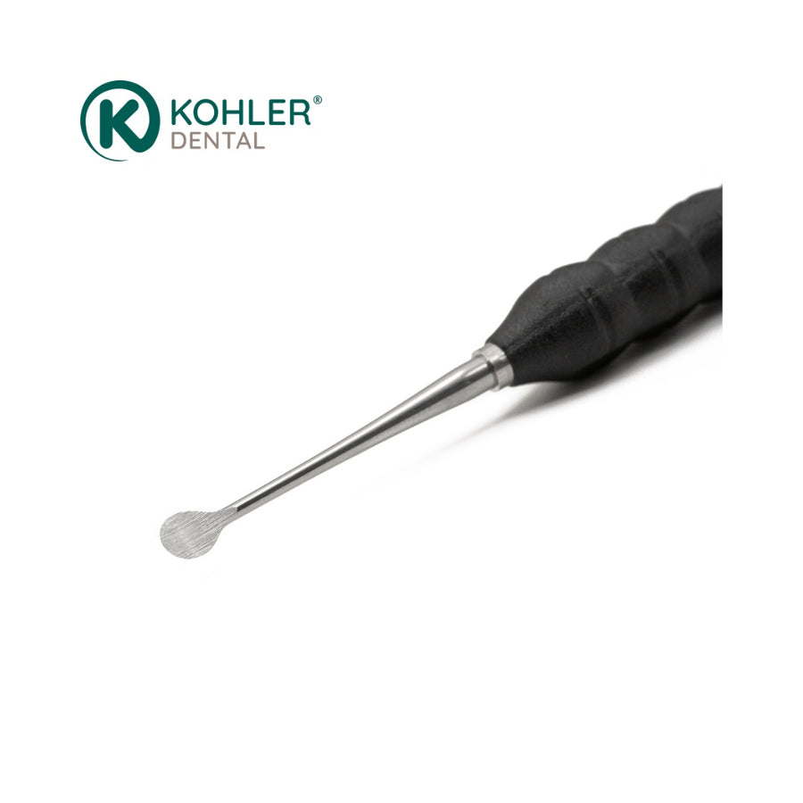 8459 - Excavator (chiuretă) dreaptă pentru îndepărtarea țesutului de granulație, drept, Black - KOHLER Dental - imaginea 3