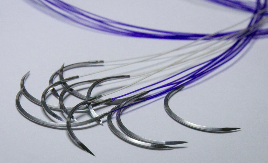 NYLON (BLUE) - CUT. CU 36 FIRE DE SUTURĂ DIN MONOFILAMENT DE POLIAMIDĂ 6/0, 45 CM, DS12 - Aragó - imaginea 7