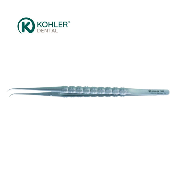 7682 – Micro-pensă anatomică curbată, 0,5 mm, lungime 17,5 cm – KOHLER Dental image 0