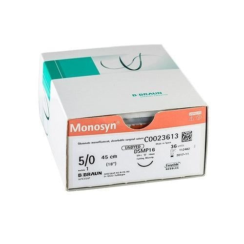 MONOSYN VIOLET 5/0 (1) LUNGIME FIR 70 CM, DS12, AC DE 3/8 - BRAUN - imaginea 3