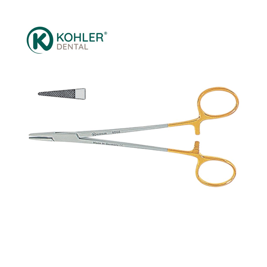 4068 – Port-ac CRILE-WOOD, 15 cm, cu carbură de tungsten, pentru ace 4-0 – 6-0 – KOHLER Dental