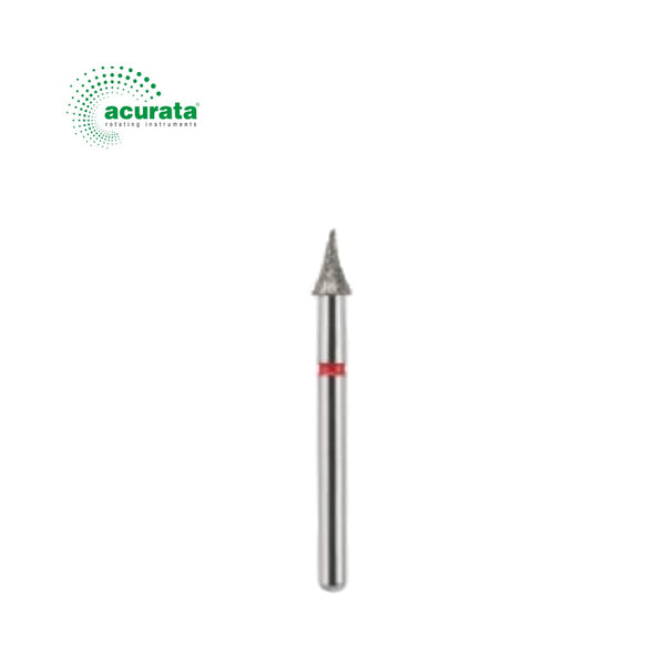 Freză diamantată conică cilindrică, diametru 2,1 mm, granulatie fină - Acurata image 0
