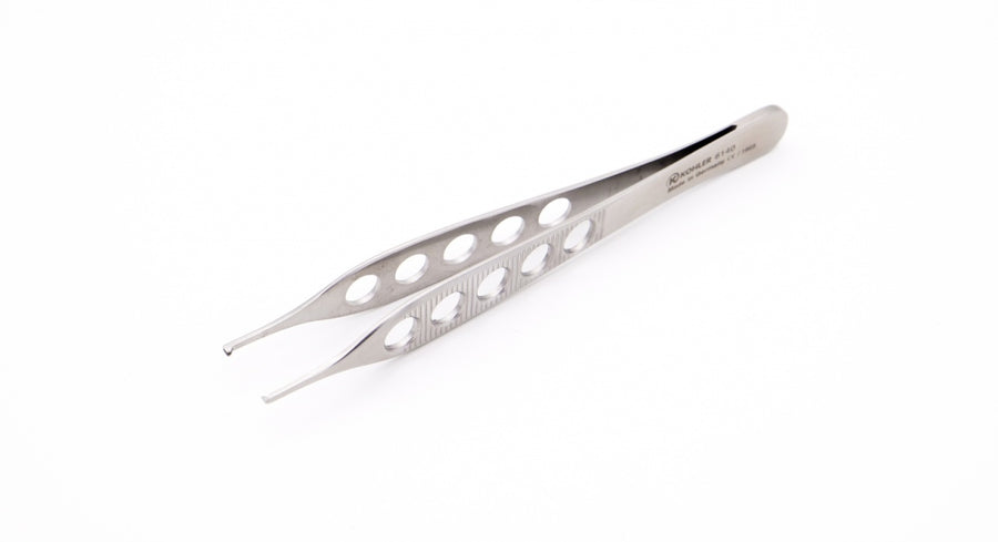 6140 – Pensă dreaptă Micro-Adson cu „cioc” (1x2 dinți), extra fină, 12 cm – KOHLER Dental - imaginea 2