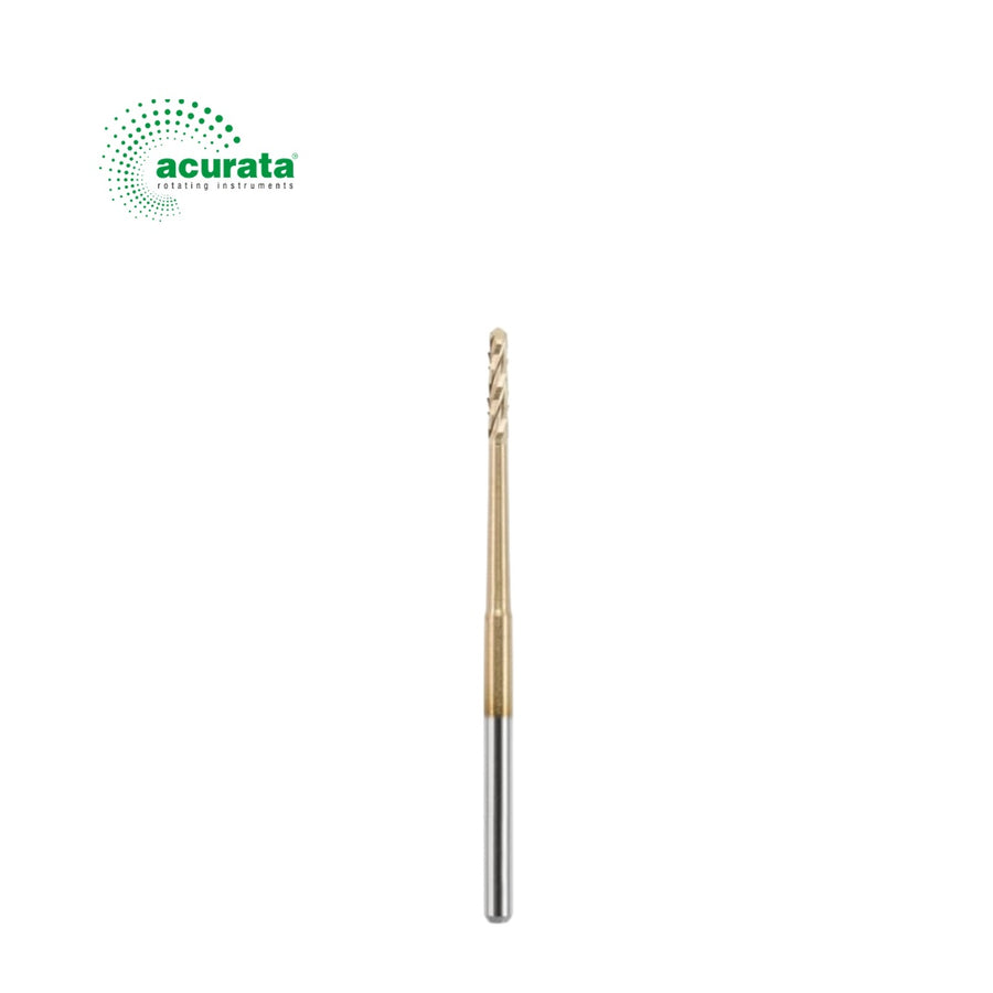 Freză chirurgicală extradură pentru turbină, acoperită cu nitrură de zirconiu, formă cilindrică (Lindemann), Ø 1,2 mm, L 32 mm – Acurata image 0