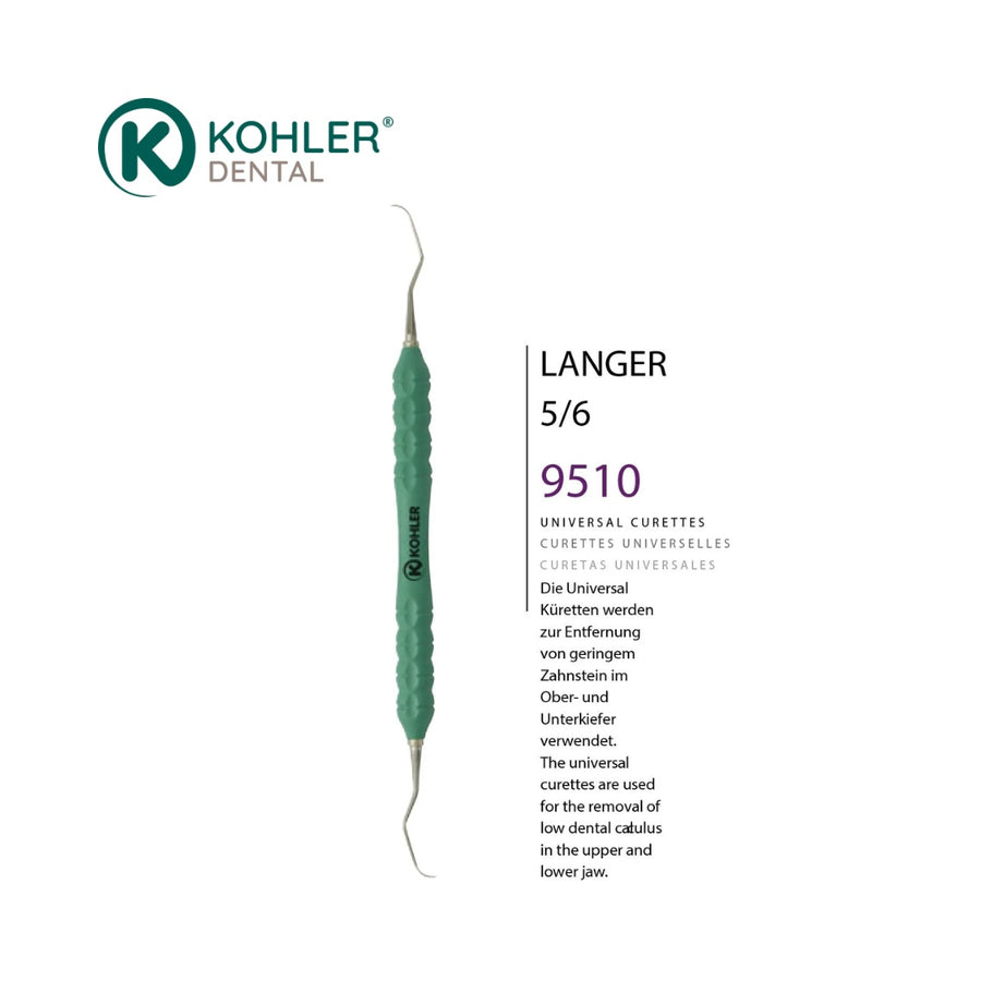 9510 - Chiureta universala LANGER 5/6 - TRINOVO Peek - KOHLER Dental - imaginea 2