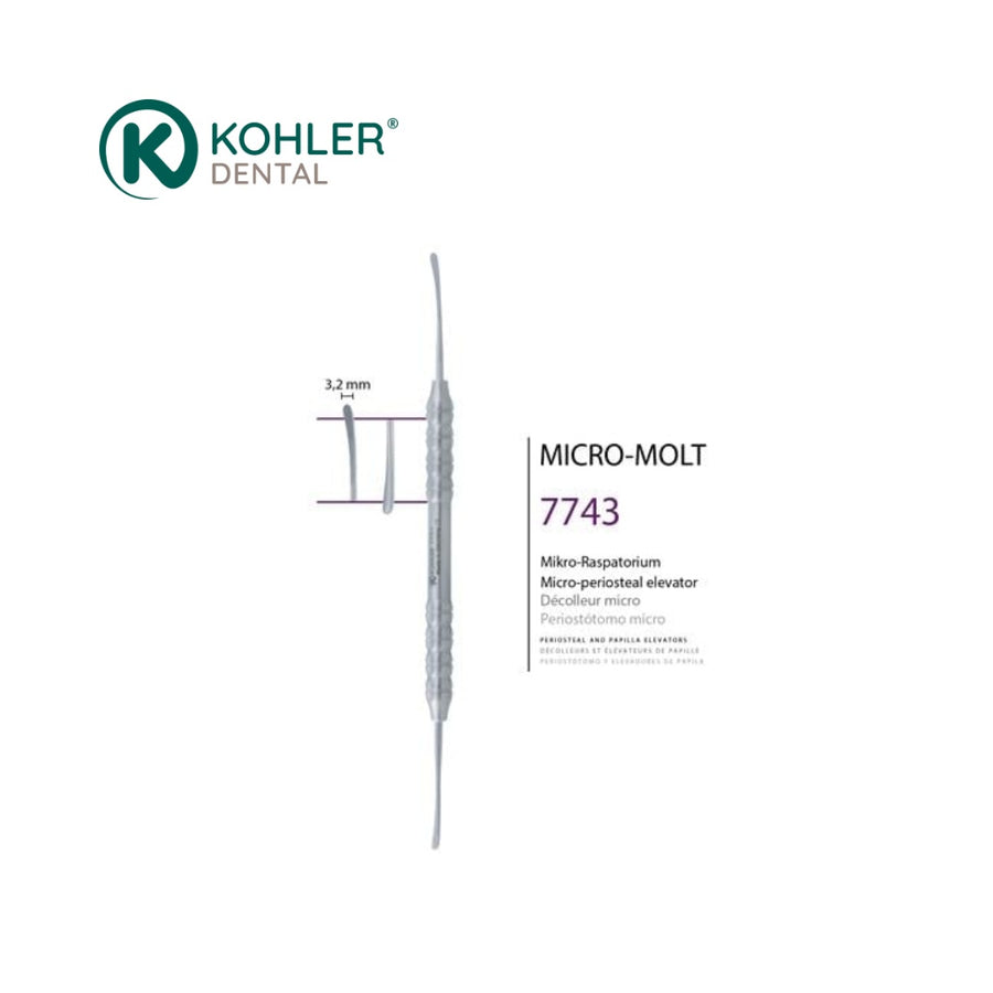 7743 - Decolator periostal MICRO-MOLT – design TRINOVO®, Kohler Dental - imaginea 4