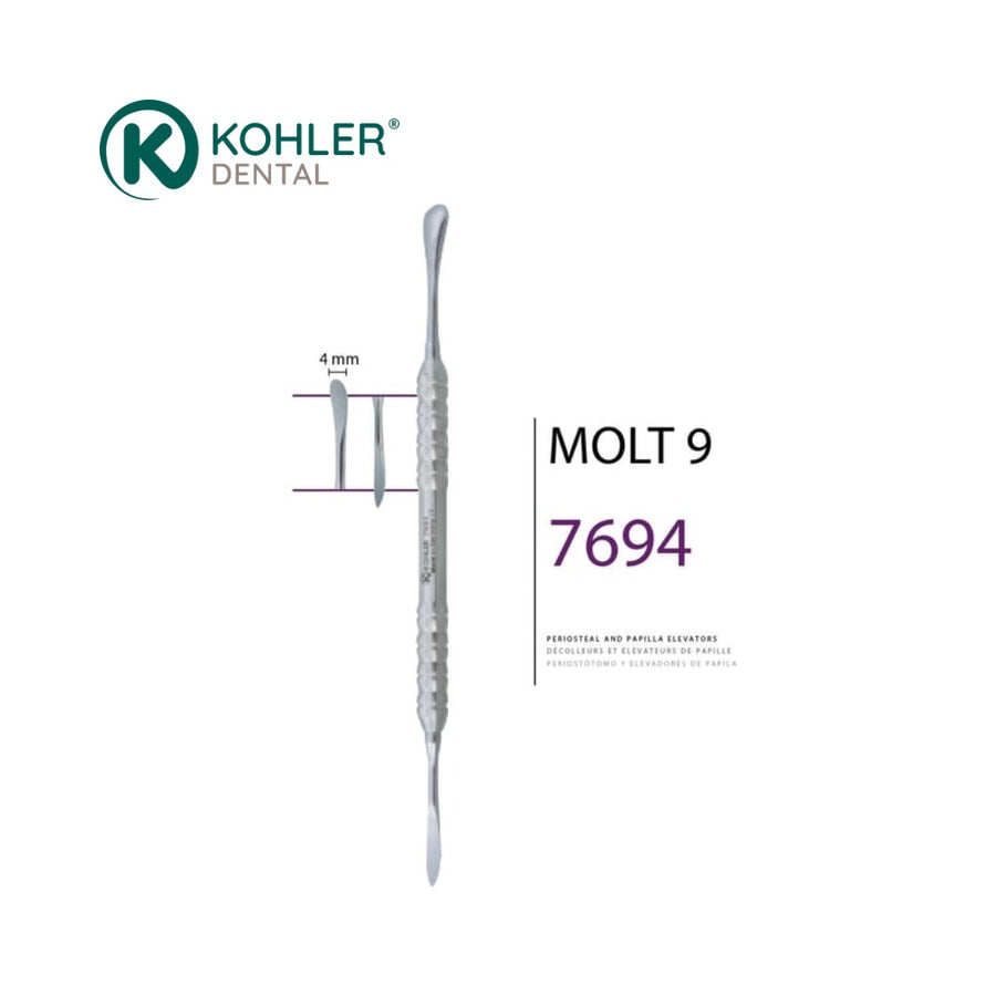 7694 - Decolator periostal MOLT 9 – design TRINOVO®, Kohler Dental - imaginea 2