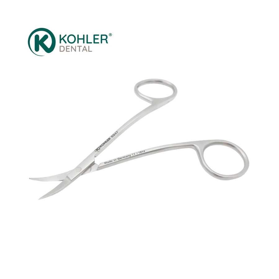 6947 – Foarfece dublu angulată pentru țesut și mucoasă LA-GRANGE, 11,5 cm – Kohler Dental - imaginea 3
